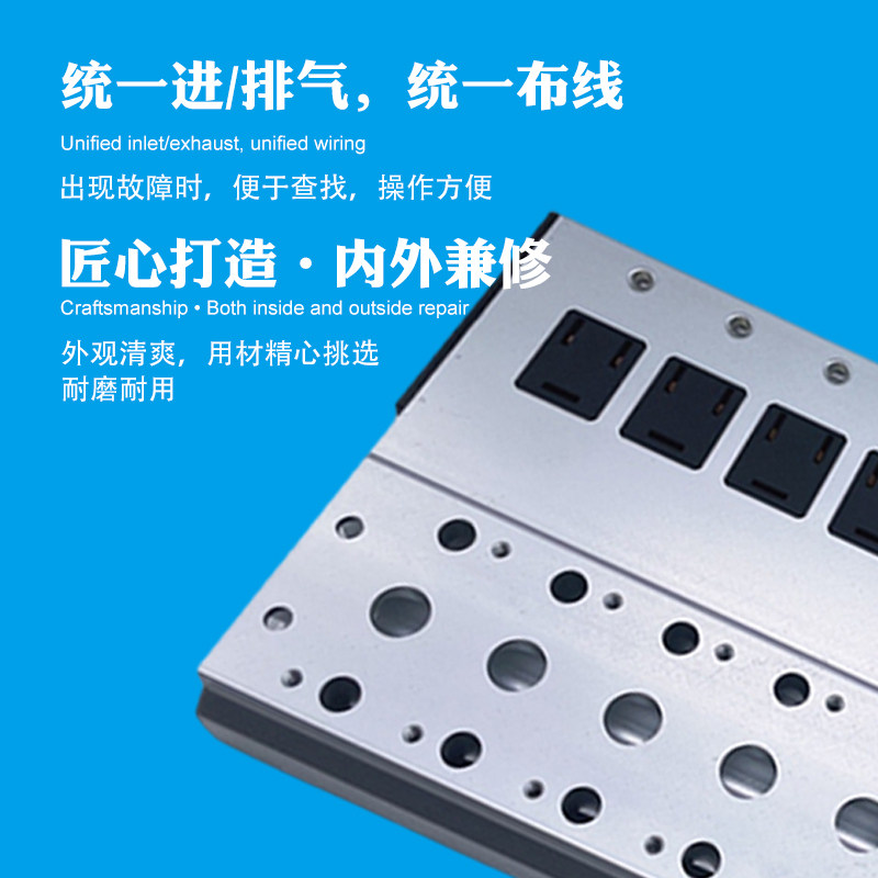 亚德客气动电磁阀阀座汇流板总线阀岛4V210/220/230集成底座200M_虎窝淘