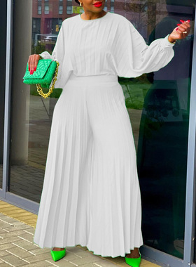 women plus size two-piece set tops pants suits ladies sets