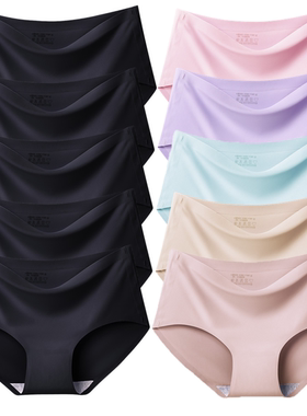10PCS/Set Women's Panties Solid Seamless Underwear Plus Size
