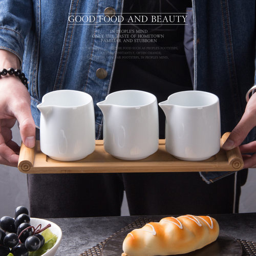 Coffee milk cup ceramic juice bucket Western style white cup