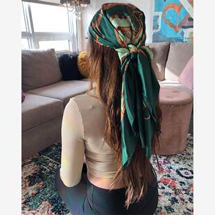 Silk Hair Scarf Scarftop Women Summer Satin Headscarf