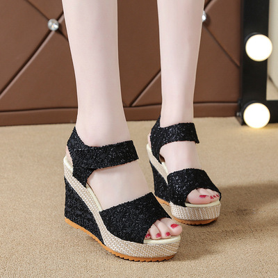 women's shoes Wedge High heels Platform sandal 女高坡跟凉鞋