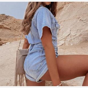 new fashion jean jumpsuit for women in 2023 女牛仔连体裤短衣