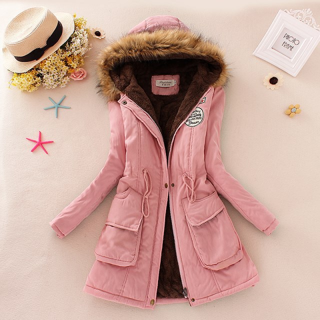 Hooded Winter Jacket Women Fashion Warm Coats Ladies Tops女