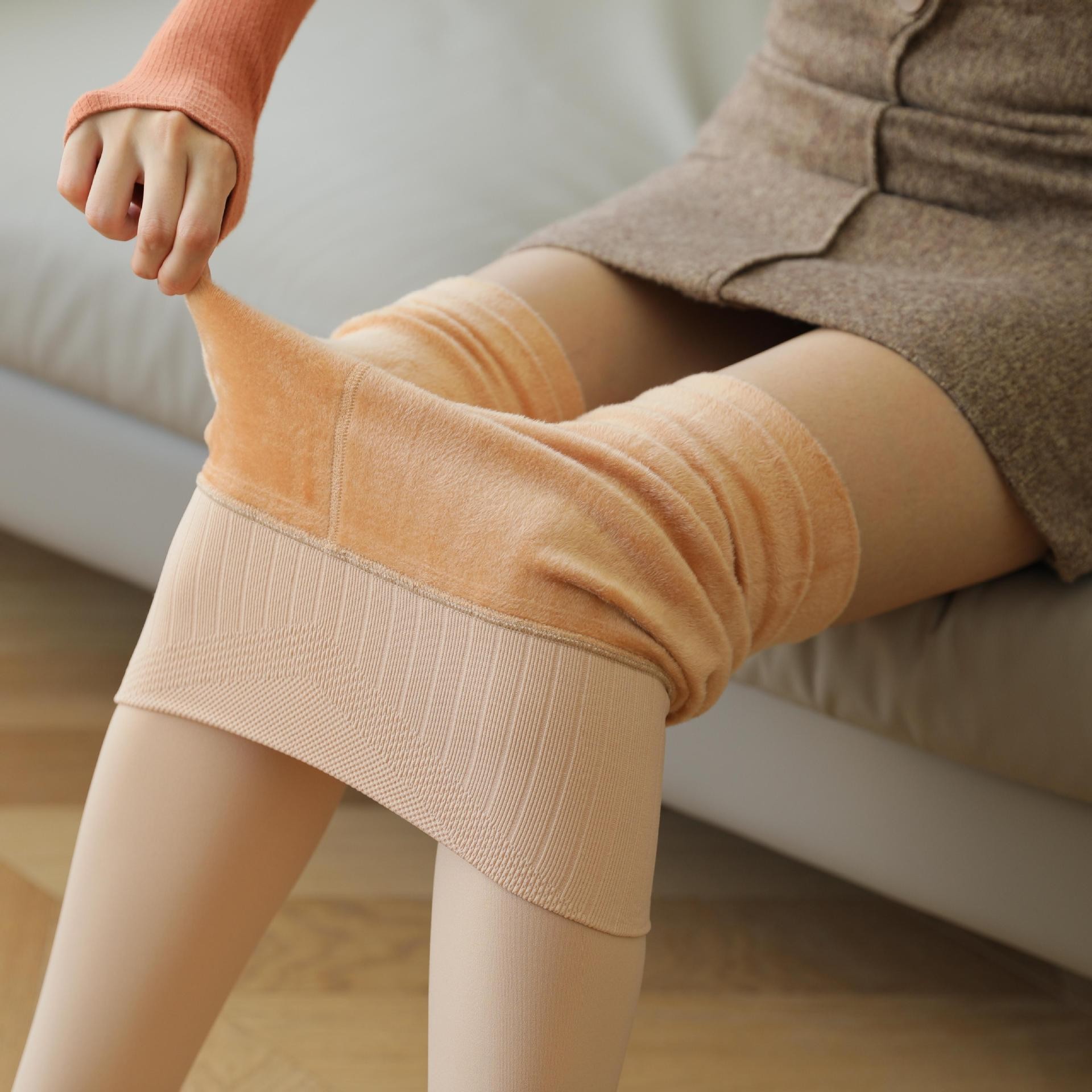 Winter Women Warm Leggings Velvet Stretchy Pants女冬春打底裤