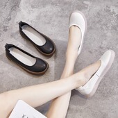 shoes summer ladies туфли flat flats 女白皮鞋 women