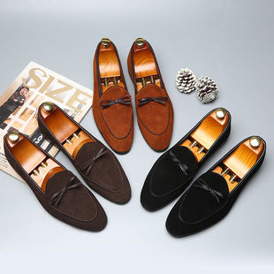 Men's Suede -on Loafers Driving Flats Shoes 男士豆豆鞋磨砂皮