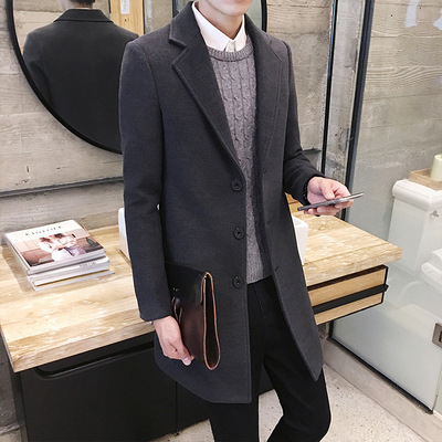 for winter Jackets Wool Blends Trench Coat Jacket Men autumn