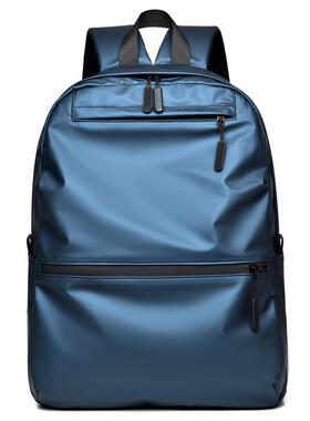 Backpack men shool travel shoulder bag student soft black