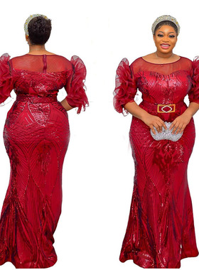 Plus-size women's dresses party Fashion Sequin dress evening