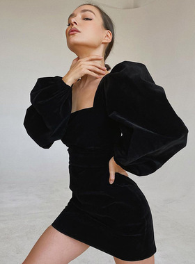 Long Sleeve Hip Package Dresses Ladies Sexy Party Vestidos