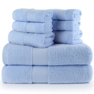Bath Towel Set 8pcs Cotton Hand Washcloths 2025情侣浴巾8套装
