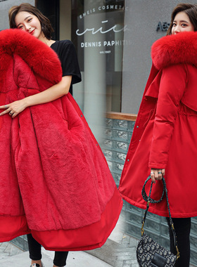 Winter Jacket 2024 New Women Parka Clothes Long Coat Wool Li