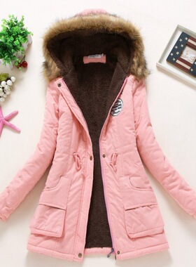 Hooded Winter Jacket Women Fashion Warm Coats Ladies Tops 女