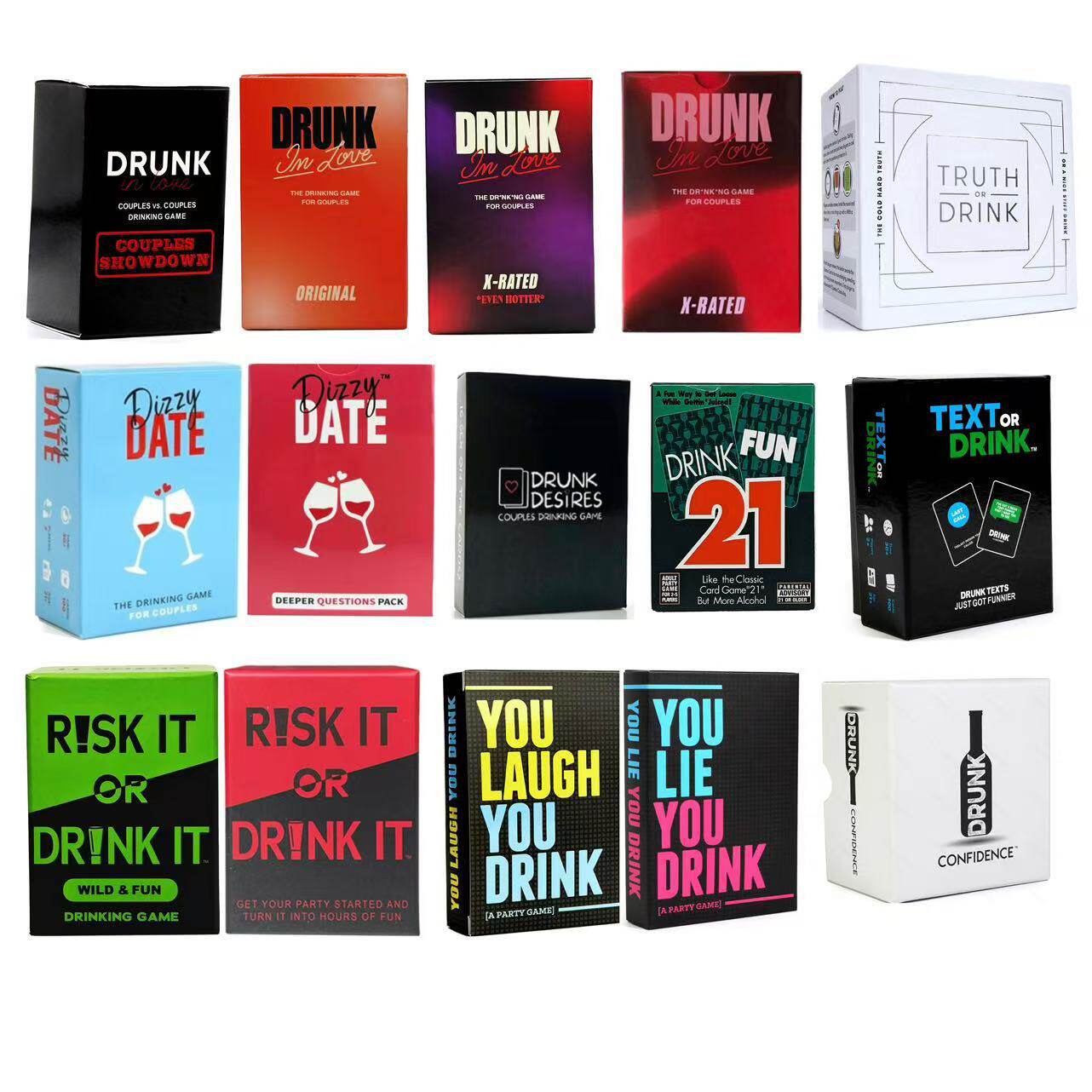 全英文的喝酒游戏drunk desires醉酒欲望情侣成人游戏桌游棋牌