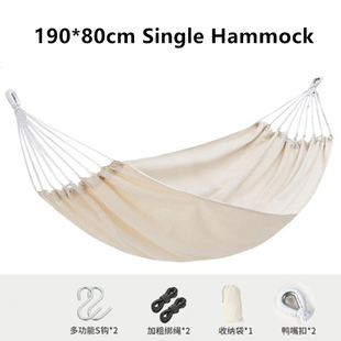 Swing-Bed Hammock Hanging Chair canvas Fabric Patio Single D