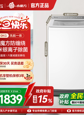 小天鹅小乌梅2.0轻奢版水魔方波轮大容量白色10KG变频洗衣机E20DW