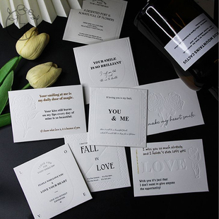 香风英文卡片简约花店贺卡留言鲜花寄语花束生日祝福节日ins