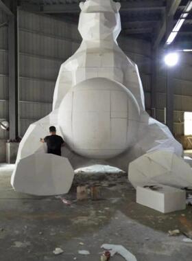 大型玻璃钢造型摆件卡通动物牛户外景观地标广场摆件厂家制作