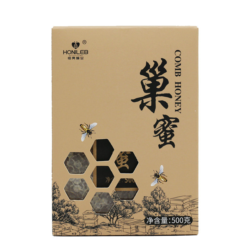 恒亮巢蜜500g 农家自产纯蜂巢蜂蜜老蜂巢蜂窝