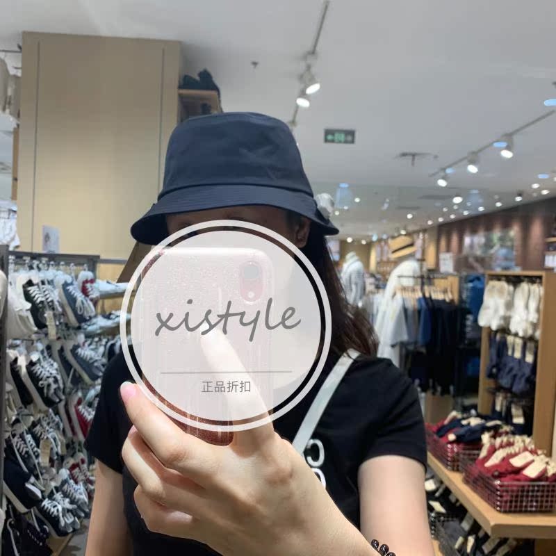 个人闲置 MUJI专柜正品 藏青防水渔夫帽盆帽 可调节帽围