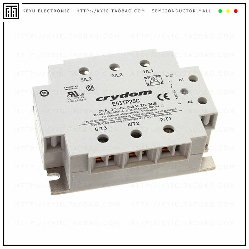 E53TP25C【SSR RELAY 3PST-NO 25A 48-530V】