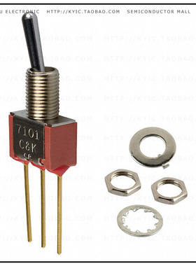 7101SYWBE【SWITCH TOGGLE SPDT 0.4VA 20V】