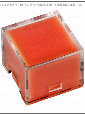 AT3022JC【CAP PUSHBUTTON SQUARE CLEAR/RED】