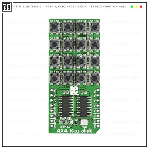 MIKROE-1889【DEV BOARD 4X4 KEY CLICK】