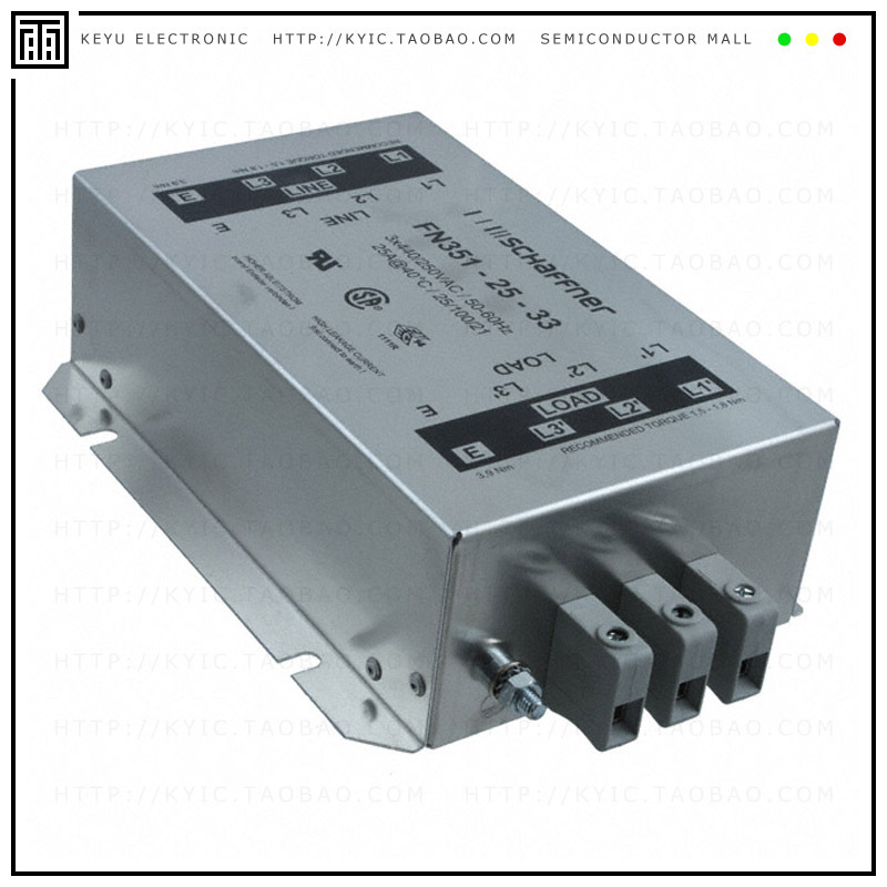 FN351-25-33【LINE FILTER 25A CHASSIS MOUNT】