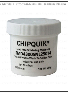 SMD4300SNL250T4【SLDR PST WATR SOL SAC305 T4 250G】