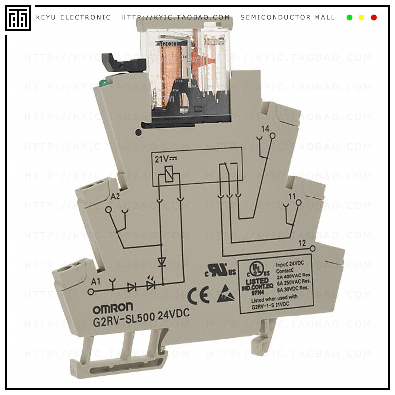 G2RV-SL500 DC24 (DC21)【RELAY GEN PURPOSE SPDT 6A 24V】