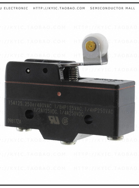 Z-15GW2255-B7-K【SWITCH SPDT 15A HINGE ROLLR LEVR】