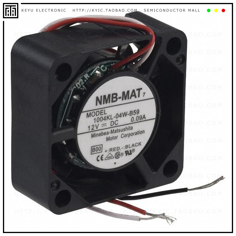 1004KL-04W-B59-B00【FAN AXIAL 25X10MM 12VDC WIRE】
