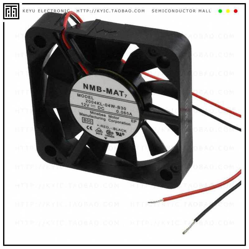 2004KL-04W-B30-B00【FAN AXIAL 50X10MM 12VDC WIRE】