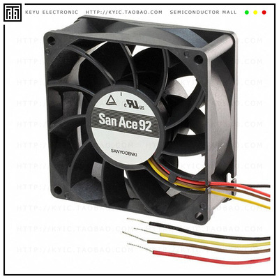 9GV0912P1H031【FAN 92X38MM 12VDC VANE RBLS】