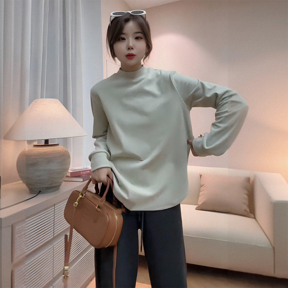 大码半高领德绒打底衫女秋季内搭可外穿胖mm宽松显瘦长袖t恤上衣,女装/女士精品,T恤,淘宝优惠券,粉丝福利购,淘宝优惠卷
