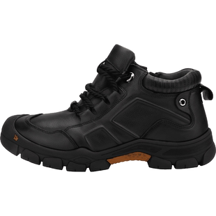 3515强人男鞋冬季保暖高帮鞋运动鞋真皮老人防滑棉鞋中老年爸爸鞋