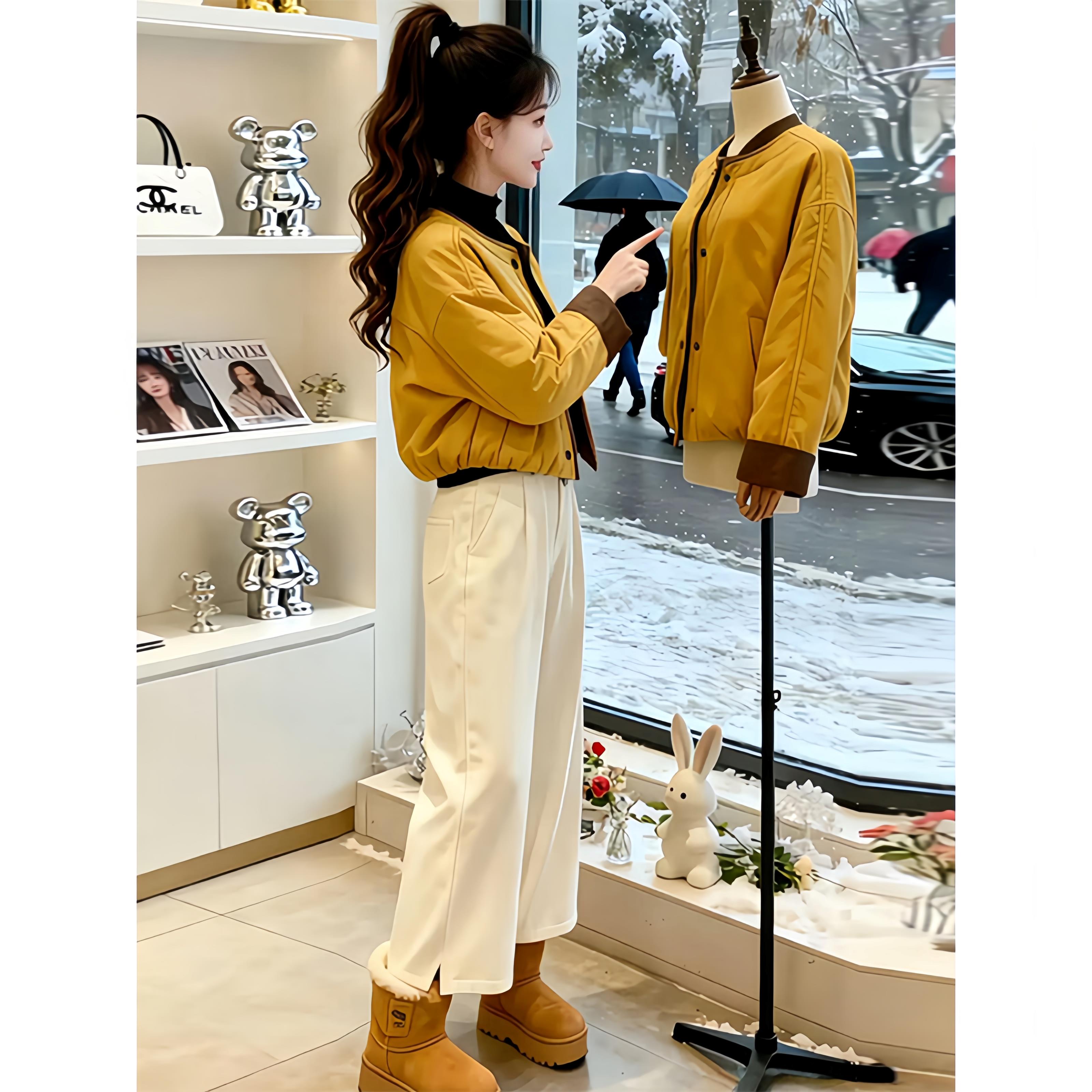 2025冬季新款圆领羽绒棉