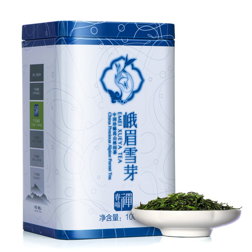100g四川特产绿茶叶罐装峨眉雪芽