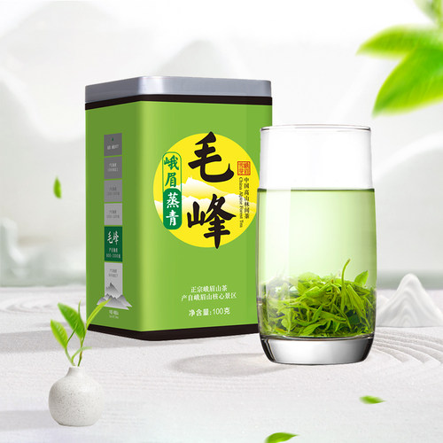 峨眉雪芽蒸青毛峰100g 春茶浓香型四川蒸青绿茶茶叶 - 封面