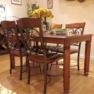 高端系列家具 现代餐台D5429方形餐桌圆形餐台正品 爱室丽家居 美式