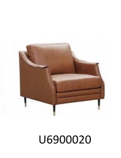 Ashley爱室丽美式 处理 真皮单人位轻奢客厅小户型沙发u69000特价