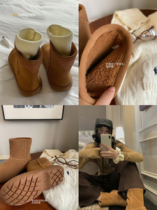 are U shop【好物推荐】防水防滑羊羔毛雪地靴