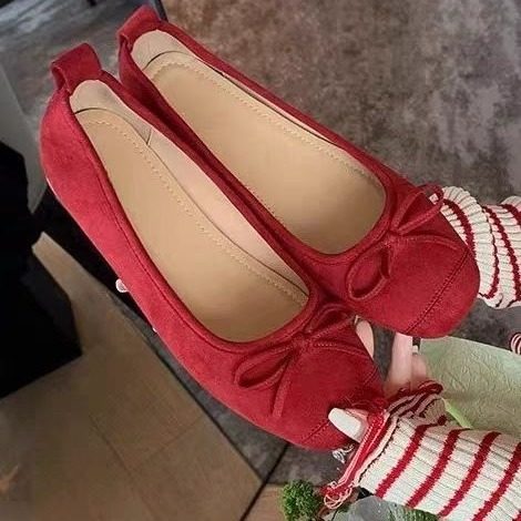 四季青广州十三行即墨芭蕾风蝴蝶结方圆头柔软绒面浅口单鞋女玛丽,女鞋,浅口单鞋,淘宝优惠券,粉丝福利购,淘宝优惠卷