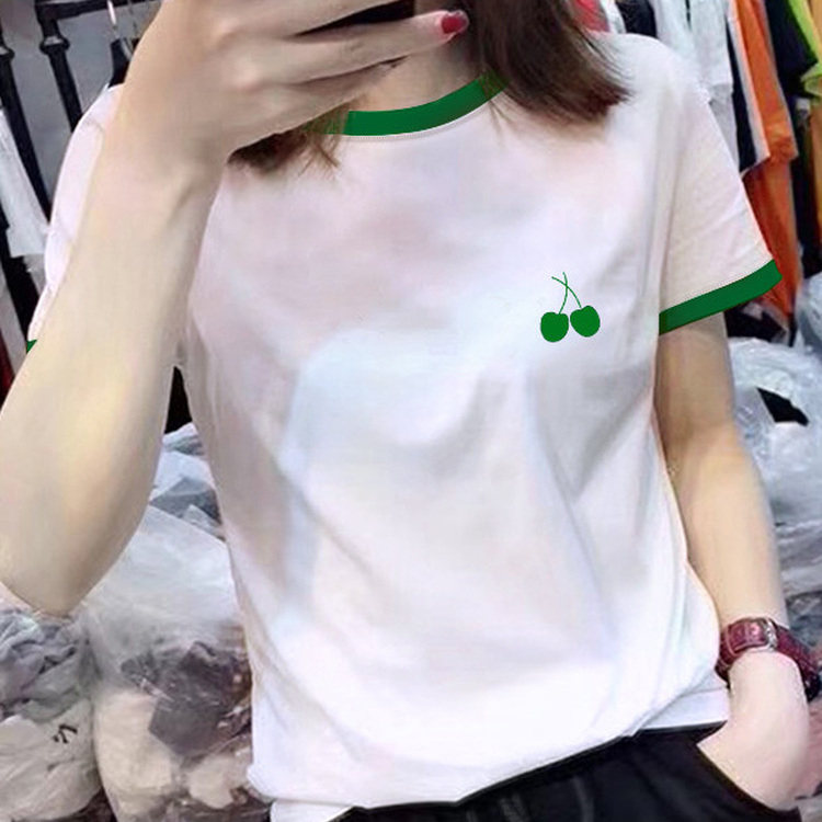 韩国设计感小众短袖漂亮T恤女2026年新款宽松半袖上衣撞色夏季t桖