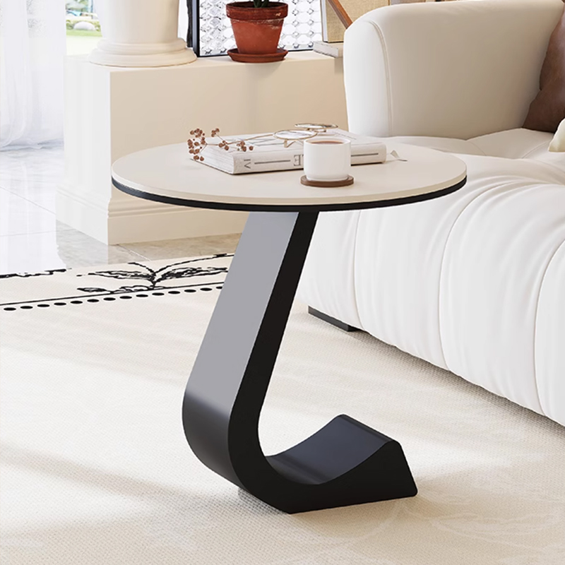 现代简约圆形实木小茶几