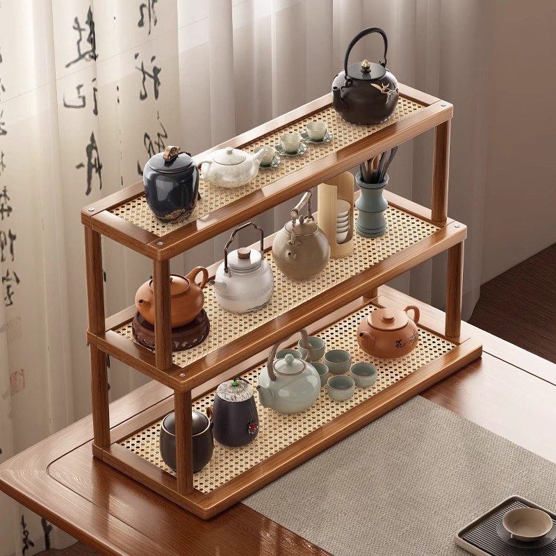 桌面博古架台式茶桌茶具置物架