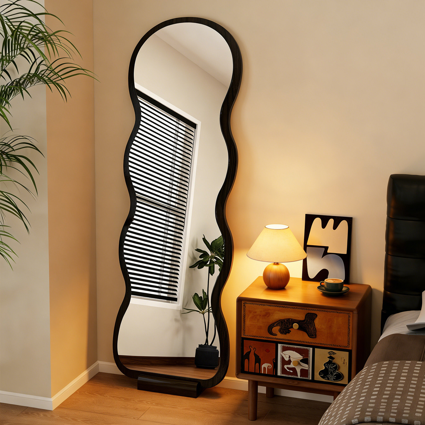 全身镜家用落地镜网红波浪高级感异型试衣镜子女生卧室壁挂穿衣镜,住宅家具,穿衣镜,淘宝优惠券,粉丝福利购,淘宝优惠卷