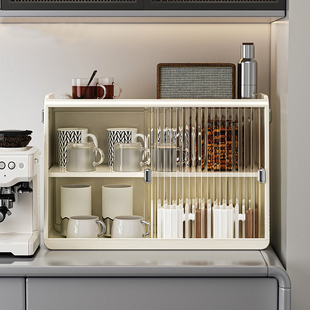 杯架收纳置物架防尘水杯茶杯咖啡杯餐边柜收纳神器高级感轻奢杯柜